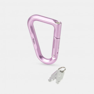Mousqueton en aluminium avec système de verrouillage Matador Betalock - Rose