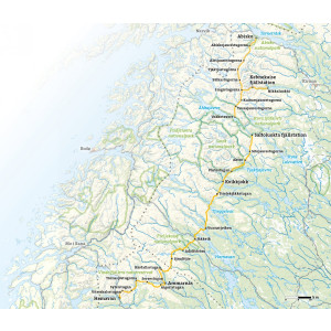 Cartes de randonnée Friluftsatlas Kungsleden 1:50.000 - Calazo
