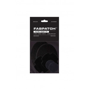 6 patchs réparation tous textiles FabPatch Textile Repair Kit-Noir