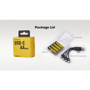 Nitecore Pack 4x Batteries NH2400