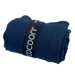 S-Serviette de voyage compacte et légère Cocoon Microfiber Towel Hyperlight - Bleu marine/Lava Grey
