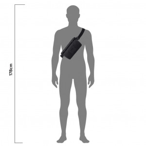 Sacoche de guidon légère et imperméable Ortlieb Sling-Bag Metrosphere - Noir/Black Embossed