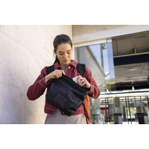 Sacoche de guidon légère et imperméable Ortlieb Sling-Bag Metrosphere - Noir/Black Embossed