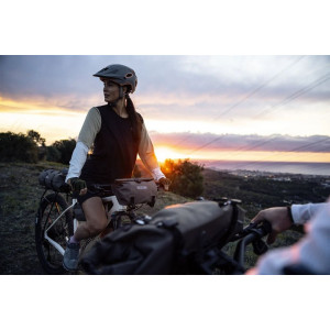 Petite sacoche de bikepacking légère et imperméable Ortlieb Velo-Sling - Sable/Dark Sand