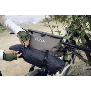 Petite sacoche de bikepacking légère et imperméable Ortlieb Velo-Sling - Sable/Dark Sand