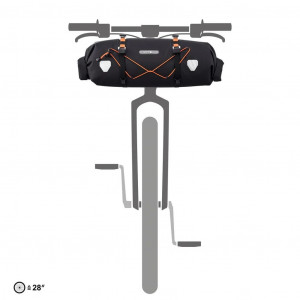 Sacoche de guidon de bikepacking légère et imperméable Ortlieb Handlebar-Pack Flex - 15 L - Noir
