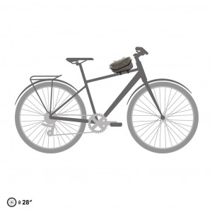 Sacoche de tube bikepacking Ortlieb Toptube-Bag - Sable/Dark Sand