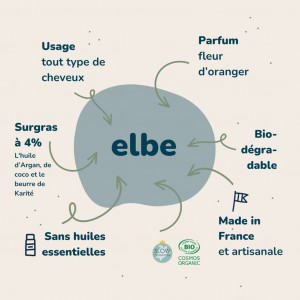Sloé Shampoing Solide Elbe à l'huile d'argan parfum fleur d'oranger