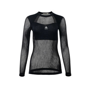 Sous-vêtement en laine mérinos Aclima WoolNet Light Crew Neck Woman - Jet Black
