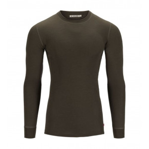 Sous-vêtement chaud en Laine mérinos Aclima WarmWool Crew Neck-Vert/Tarmac