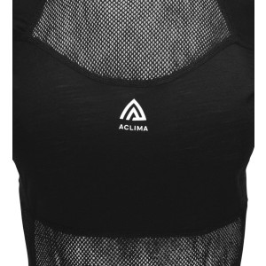 Sous-vêtement manches courtes en maille 100% laine mérinos Aclima WoolNet Light T-Shirt Woman- Jet Black