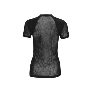 Sous-vêtement manches courtes en maille 100% laine mérinos Aclima WoolNet Light T-Shirt Woman- Jet Black