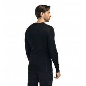 Sous-vêtement chaud en Laine mérinos Aclima WarmWool Crew Neck-Black