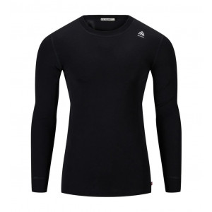 Sous-vêtement chaud en Laine mérinos Aclima WarmWool Crew Neck-Black