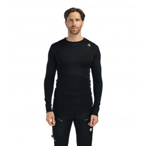 Sous-vêtement chaud en Laine mérinos Aclima WarmWool Crew Neck-Black