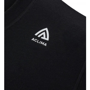Sous-vêtement chaud en Laine mérinos Aclima WarmWool Crew Neck-Black