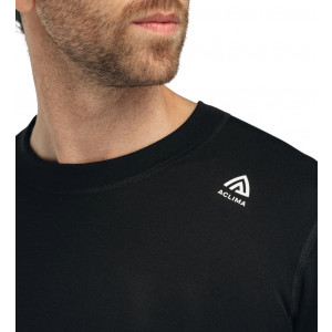 Sous-vêtement chaud en Laine mérinos Aclima WarmWool Crew Neck-Black