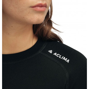 Sous-vêtement thermique Aclima WarmWool Crew Neck Woman - Black