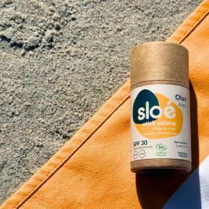 Protection solaire respectueuse environnement Sloé Olan Stick Solaire Bio
