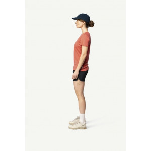 Tee-shirt léger manches courtes 100 % laine mérinos Devold Classic Tee Woman - Rouge/Coral