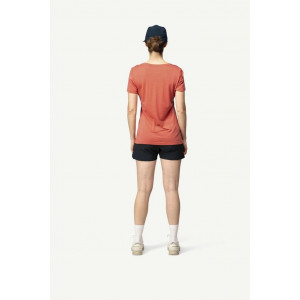 Tee-shirt léger manches courtes 100 % laine mérinos Devold Classic Tee Woman - Rouge/Coral