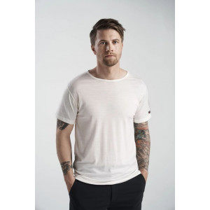 Tee-shirt manches courtes100 % laine mérinos Devold Breeze Merino 150 T-Shirt Man - Blanc/White
