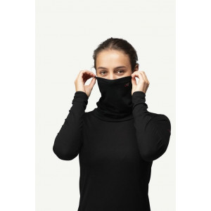 Tour de cou fin et chaud en laine mérinos Devold Breeze Merino 150 Headover - Noir