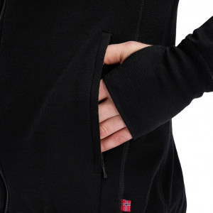 Veste zippée en laine mérinos Aclima DoubleWool Jacket Man - Jet Black/Marengo