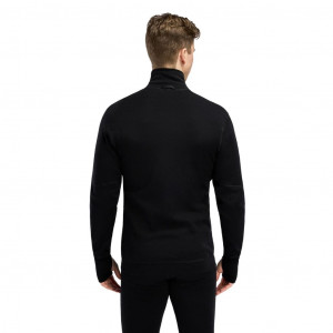 Veste zippée en laine mérinos Aclima DoubleWool Jacket Man - Jet Black/Marengo