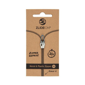 Curseur de remplacement Zlideon Metal & Plastic Zipper - Argent/Silver