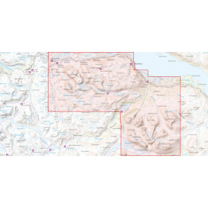 Högalpin karta Abisko, Björkliden – Riksgränsen 1:25.000