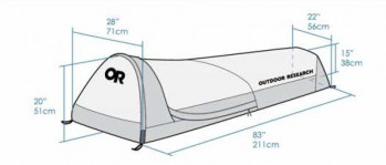 Dimensions Outdoor Research Alpine XT Bivy