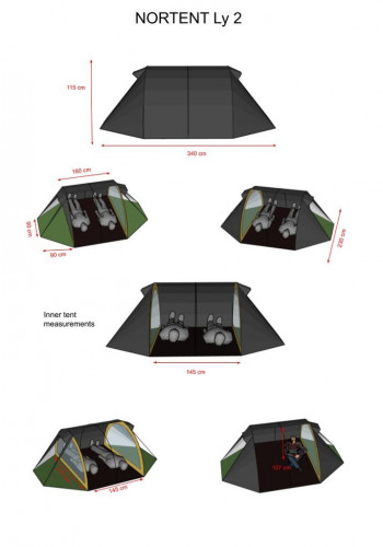 Dimensions Nortent Ly 2 Tent