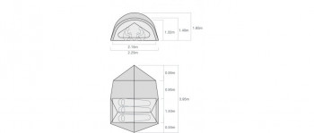 Dimensions Tente Exped Outer Space III