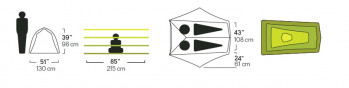 Dimensions Nemo Hornet Osmo 2P