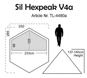Dimensions Luxe Outdoor Sil Hexpeak V4a