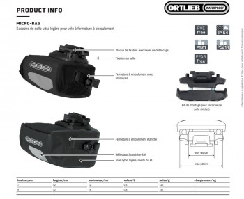 Dimensions Ortlieb 