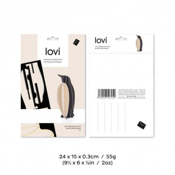Dimensions Manchot en bois Lovi Penguin