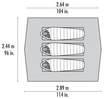 Dimensions Msr Thru-Hiker 70 Wing