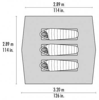 Dimensions Msr Thru-Hiker 100 Wing
