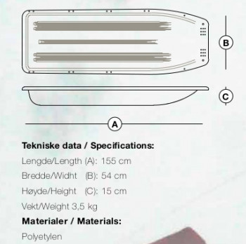 Dimensions Pulka Fjellpulken Transport 155
