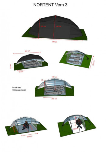 Dimensions Nortent Vern 3 With Stove Jack