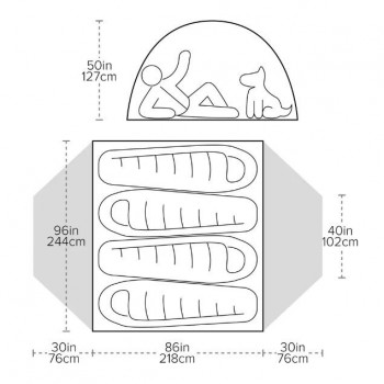 Dimensions Big Agnes Copper Spur UL4