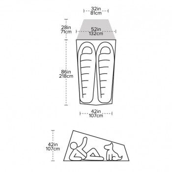 Dimensions Big Agnes Fly Creek UL2