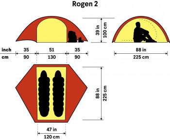 Dimensions Hilleberg Rogen 2