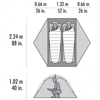 Dimensions Msr Hubba Hubba HD 2P