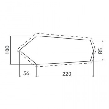 Dimensions Vaude Hogan SUL 1-2P Footprint