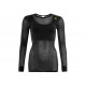 Sous-vêtement chaud et ultra-respirant Aclima WoolNet Original Crew Neck Woman-Noir