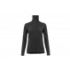 Polo à col zippée chaud et résistant Aclima WoolTerry Polo Woman-Noir