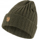 Bonnet à mailles côtelées 100 % laine Fjällräven Byron Hat - Olive Foncé/Dark Olive